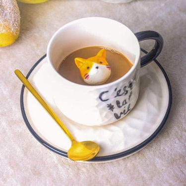 Peek-a-Cat Ceramic Mug Set Mugs KittyNook